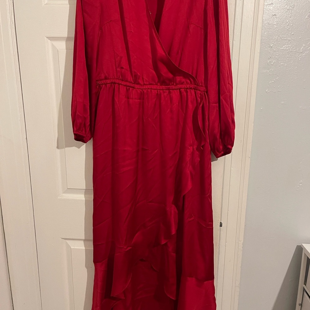 INC International Concepts Vibrant Red High Low Dress